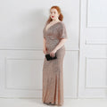 Plus Size Dress for Women Glitter Sequin Dresses Sexy Party Birthday Elegant Celebrity Floor Length Maxi Evening Dress