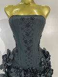 Elegant Cute Pearl Beaded Flower Sexy Strapless Bodycon Mini Bandage Dress Celebrate Eveing Party Birthday Cocktail Wedding Wear