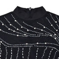 Women Mesh See Though Diamonds Hot Rhinestones Pearl Beading Tassel Bodycon Mini Dress Vestidos Sexy Party Evening Dresses