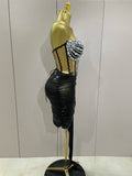 Sexy Shining Rhinestone Sequin 2 Pieces Top Skirt Set Women Celebrity Evening Party Stage Nightclub Performance Costume