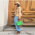 Fashion Printed Embroidery Women's Jacket Knot Button  Long Sleeves Loose Coat Chic 2026 Spring Autumn New High Street Lady Wear
