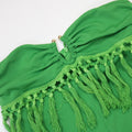 Sexy Women Fringe Jumpsuits One Piece Outfits Women Summer Bodycon Jumpsuit Strapless Sleeveless Female Streetwear Overalls