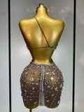 New Arrival Women Sexy Backless Hollow Out Diamond Evening Prom Gown Birthday Luxury Celebrate Stage Nightclub Outfit
