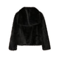 Chic Ins Blogger Brand Fashion Fake Fox Fur Jacket Coat Women 2026 Winter Luxury Design Big Collar Fur Coats Cool Girls Overcoat