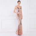 Women Spaghetti Strap Party Maxi Dress Sexy V Neck Evening Green Sequin Dress Elegant Long Prom Dress Vestido Longo