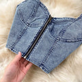 Women Denim Sets Sleeveless Strap Crop Top and Long Skirts Suits  Summer Jeans Streetwear Two 2 Piece Sets Outfits