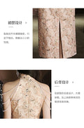 New Chinese Style Dress Halter Beads Qipao Sexy Evening Banquet Gown Women Sleeveless Robe De Soiree Bride Wedding Vestidos
