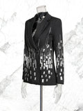 Autumn Slim Women'S Suit Set Fashion 2025 New Double-Breasted Blazer & Wide-Leg Pants Set Winter Solid Chic Outfit