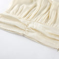 High End Sexy Shiny Fabric Halter Neck Vest Female Sleeveless Ruched Design Backless Tank Top for Chic Daily Outing