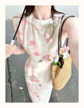 Olive Girl Romantic Qipao for Ren Faire 2026 Garden Wedding Fairycore Photoshoot Everyday Wear S-XXL XS-3XL Plus Size Romantic Cottagecore Garden Party Editorial Not Costume Qipao Cheongsam Chinese Dress Chinese Heritage Fashion Women