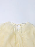 Ruffles Shirts For Women O Neck Lantern Sleeve Loose Pullover Summer Blouse Female Fashion Style Clothing