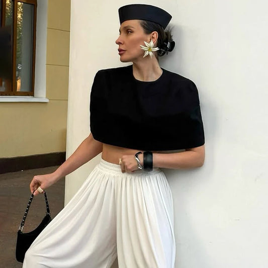 Elegant Short Shawl Top Women's Spring New Solid Sleeveless Commuting Shawl Coat Female Birthday Reunion Cardigan