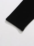 Black Velvet Holiday Celebrations Maxi Gown for Women O Neck Gold Trim Slim Jewel Accent High Slit Dresses for Luxury Dinner