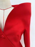 Black Red Color Women Long Sleeve Sexy Off the Shoulder Bodycon Mid-calf Evening Party Dress Celebrity Red Carpet Outfit