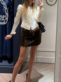 Elegant Folds Women Jackets Stand Collar Long Sleeve Fitted Jacket for Commute Weekend Outing Wear Fashion Autumn
