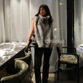 Luxury Faux Mink Fur Vest Top Waistcoat Women Autumn Winter New High Neck Sleeveless Fur Jacket Coat Ins Chic Crop Tops