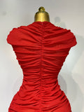 Women Sexy Sleeveless O-Neck Bodycon Mesh Long Dress Hollow Out Celebrate Fashion Show Celebrity Evening Party Club Dress