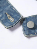 Slimming Sexy Irregualar Skirt For Women High Waist Holloe Out Patchwork Buttons Temperament Denim Skirts Female