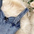 Women Denim Sets Sleeveless Strap Crop Top and Long Skirts Suits  Summer Jeans Streetwear Two 2 Piece Sets Outfits