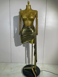 Women Sparkly Rhinestone Birthday Evening Party Nightclub Team Stage Show Costume Sexy Mesh See Through Long Sleeves Mini Dress