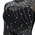 Women Rhinestone Dress with Bodysuit 2 Piece Set Sexy See Through Hot Drilling Evening Gowns Birthday Bodycon Party Dress
