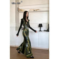 Olive Girl Green Romantic Dress for Garden Wedding 2026 Fairycore Photoshoot Everyday Wear S-XL XS-3XL Plus Size Romantic Editorial Not Costume Dress Chinese Heritage Fashion Women