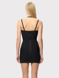 Black Purple Spaghetti Strap Women Mini Bandage Dress Bodycon Sexy Bodycon Party Club Dress XL Classic Vestido