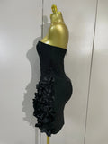 Elegant Cute Pearl Beaded Flower Sexy Strapless Bodycon Mini Bandage Dress Celebrate Eveing Party Birthday Cocktail Wedding Wear