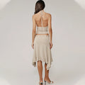 Fashion Irregular Lace Up Skirt Women's Solid Slim Sexy Commuter Casual Skirt 2026Summer New Female Party Vacation Skirt