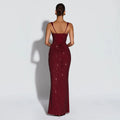 Luxury Woman Clothing Sequin Dress Sexy Sequin Dress Roupas Feminina Shiny Lace Up Mermaid Formal Women Elegant Party Dress