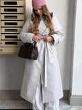 Detachable Triangle Shawl Long Puffer Coat Stand Collar Waist Tie Belt Button Solid Loose Women Coats 2026 Winter Commute Outfit