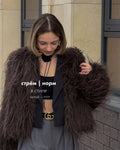 Fashion Tassels Faux Fur Coat Women Winter New Stylish Chic Fluffy Fur Jacket Girls Thick Furry Overcoat