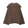Women's Brown Knitted Cardigan Fashion Turn Down Collar Single Breasted Pockets Sweater Lady 2025 Autumn Casual Street Outerwear