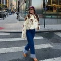 Chic Street Girls Cow Print Fur Coat Women 2026 Winter New Brand Fashion Warm Faux Fur Jacket Autumn Iconic Streetwear