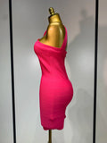 Women Sexy Backless Pink Bodycon Mini Bandage Dresses Elegant Evening Party Luxury Birthday Nightclub Cocktail Prom Gown