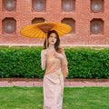 Women's Thailand Traditional Clothing Two Set Thai Dress National Costume Dai Dress Minority Retro Costume Dance Photography