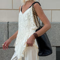 Sexy Lace Top Summer White See Through Lace Patchwork Hot Girl T-Shirt Elegant Luxury Party Look Streetwear Top Women