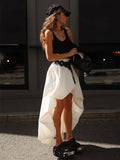 Irregular Flower Buds Skirt Women Spring Summer Street Fashion Pure Cotton Midi Skirt Without Belt Female Commuting Skirt