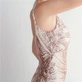 Women Strap Party Maxi Dress Sexy V Neck Evening Dress Celebrity Purple Sequin Dress Long Prom Formal Occasion  Dress