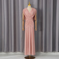 2026 Summer New Ruched Maxi Dress Women Draped Sleeveless V Neck Elegant Folds Dresses Formal Evening Party Gown