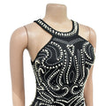 Women Sexy Backless Hot Drilling Process Party Club Night Maxi Dress Pearl Beading Rhinestone Birthday Evening Long Dress
