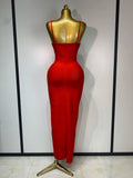 Women Celebrity Sexy Sleeveless Diamonds Maxi Long Bandage Bodycon Dress 2025 Elegant Evening Club Party Birthday Outfit