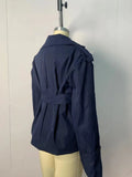 Chic Lace Up Women Jackets Lapel Collar Long Sleeve Loose Jacket for Street Stroll Casual Gathering Wear Fashion