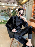 Olive Girl Dramatic Jacquard Set for Ren Faire 2026 Garden Wedding Fairycore Photoshoot Everyday Wear Jacquard S-XXL XS-3XL Plus Size Dramatic Silhouette Romantic Garden Party Editorial Not Costume Jacquard Set Chinese Set Chinese Heritage Fashion Women