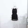 Sexy Halter Lace Up Ruched Mini Skirt Set Women Solid Sleeveless Backless Tops Low Waist Slim Skirts 2025 Summer Lady Beach Suit