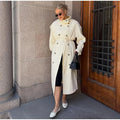Detachable Triangle Shawl Long Puffer Coat Stand Collar Waist Tie Belt Button Solid Loose Women Coats 2026 Winter Commute Outfit