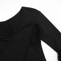 Cross Hollow Jumpsuit Women Sexy Fit Fur Patchwork Full Sleeve Workout Activity Streetwear Stretch Tight Overalls