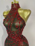 New Women Sparkly Diamonds Sexy Mesh Jumpsuit Nightclub Bar Party Show Gogo Dancer Festival Clothing Drag Queen Stage Costume