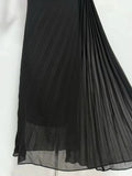 Sexy Stand Collar Flowers Pleated Patchwork Long Dress Women Sleeveless Folds Slim Elegant Dresses Evening Party Gowns