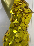 Sexy Shiny Round Sequins Halter Backless Mesh Mini Dress Women Celebrate Eveing Party Club Luxury Birthday Nightclub Stage Wear